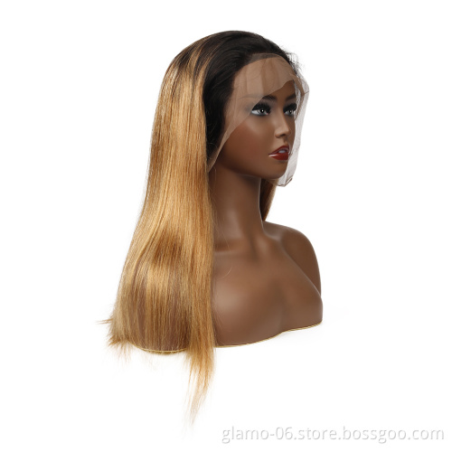 13x4 Pre Plucked Straight Brown And Blonde Highlight Human Hair Wig,Blonde Highlighted Wigs,Brown Blonde Highlight Human Hair
